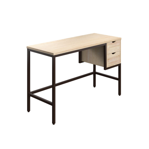SOHO Home Working Desk with 2 Drawers - Oak / Dark Brown