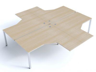 Vital 4 Person Crescent Desk