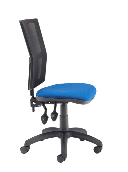 Calypso II Mesh Back Operator Chair Blue Side