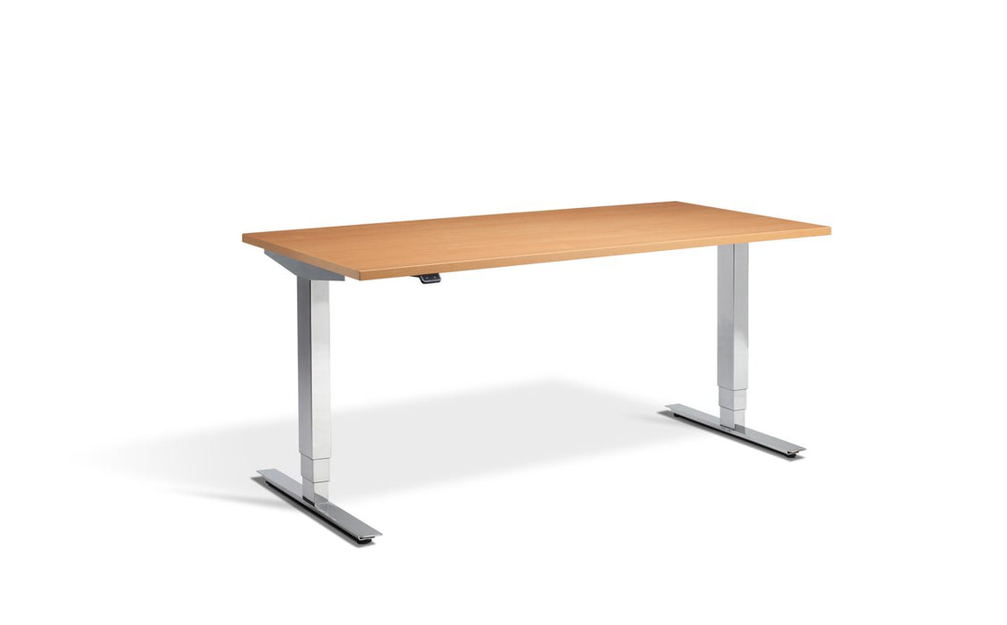 Cromo Polished Finish Height Adjustable Desk - 800mm Wide