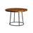 Max Coffee Table - Black Base - Rustic Solid Wood Top 750Dia