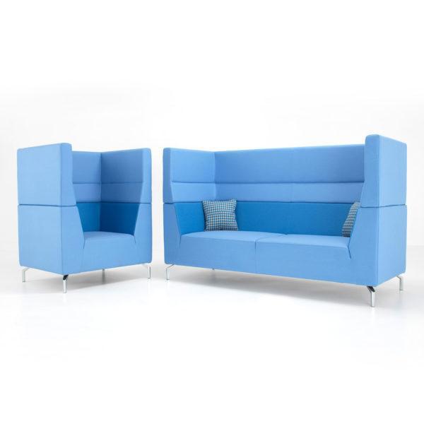 Alban High Back Two Person Sofa