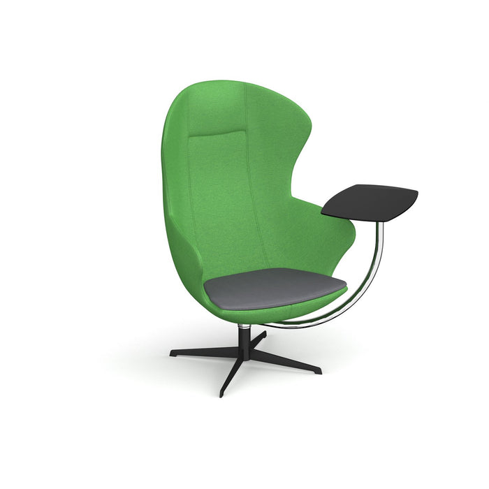 Figaro High Back Armchair - Black Star Base & Writing Tablet