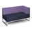 Nera Modular Soft Seating Double Bench With Back and Left Arm