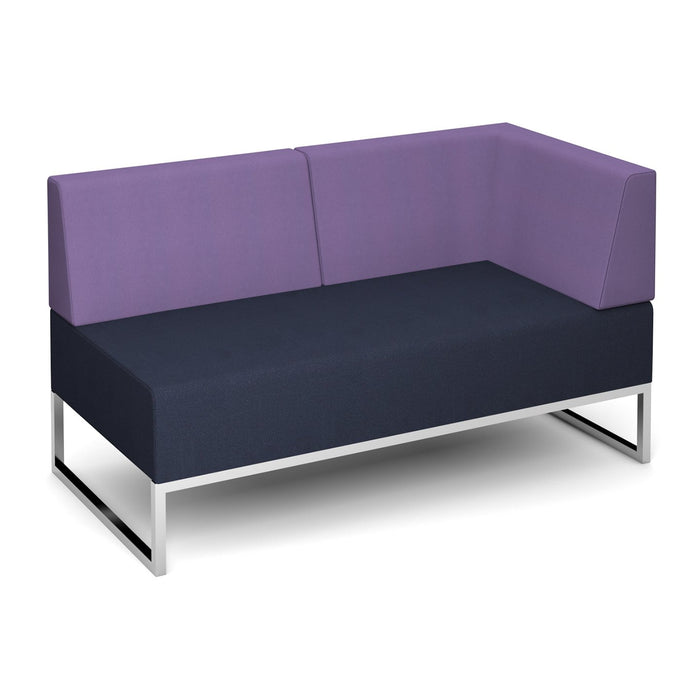Nera Modular Soft Seating Double Bench With Back and Left Arm